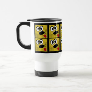 Yellow Dog Face Travel Mug