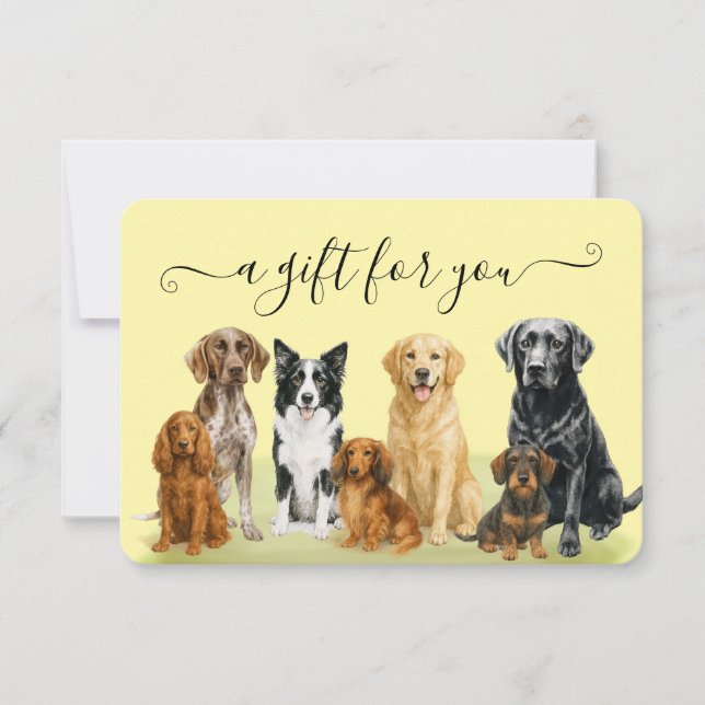 Yellow Dog Grooming Pet Boarding Gift Certificate (Front)