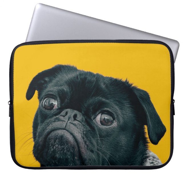 yellow dog laptop sleeve (Front)
