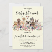 Yellow Dogs Pet Family celebration Baby Shower