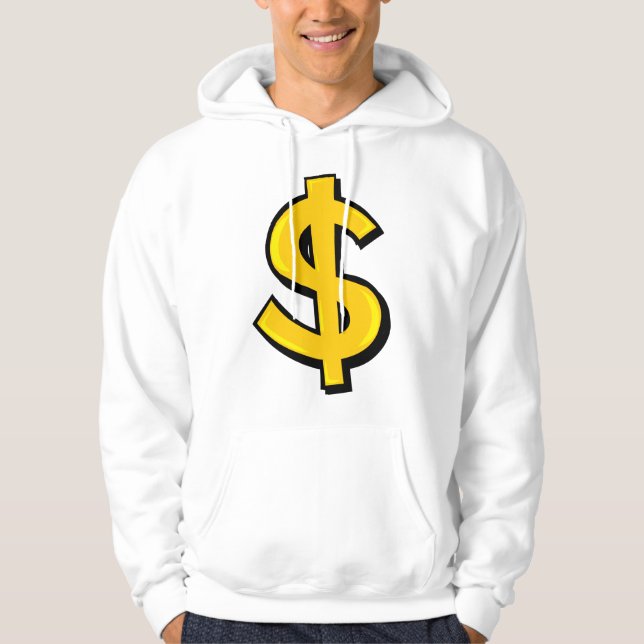 Yellow Dollar Symbol Hoodie (Front)