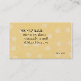 Yellow Dots - Business Card
