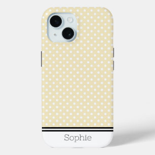 Yellow Dots Custom Samsung iPhone 15 Case