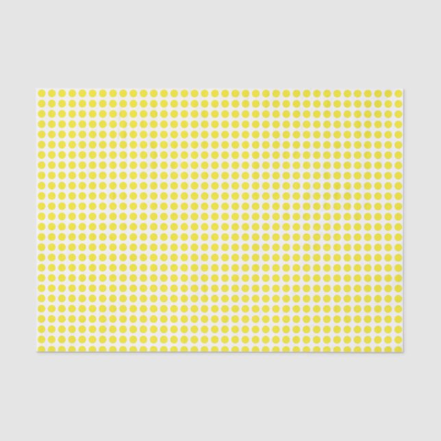 Yellow Dots on White Tissue Paper (Front)