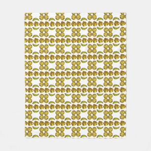 Yellow Dotted Pattern Fleece Blanket
