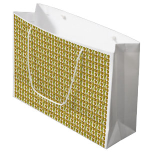 Yellow Dotted Pattern Large Gift Bag