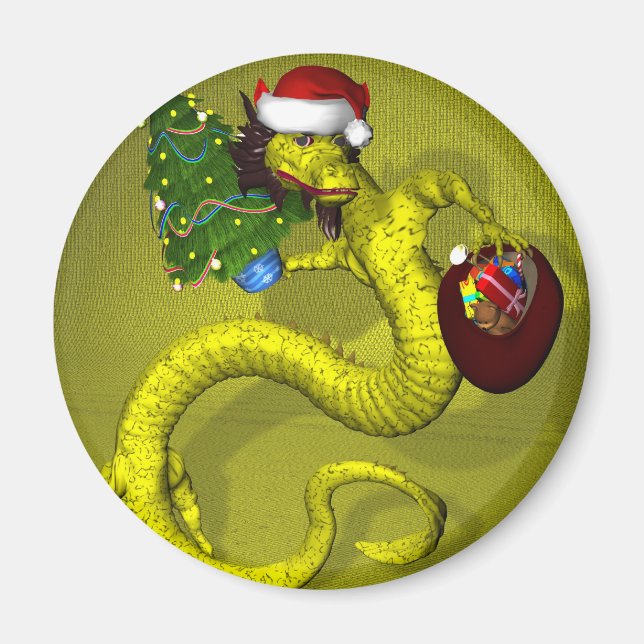 Yellow Dragon Magnet (Front)