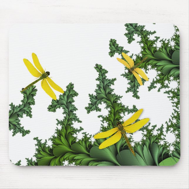 Yellow Dragonflies Mousepad (Front)