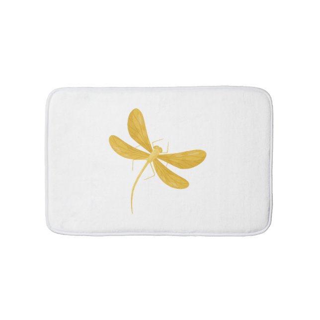 yellow dragonfly bath mat (Front)