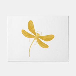 yellow dragonfly doormat