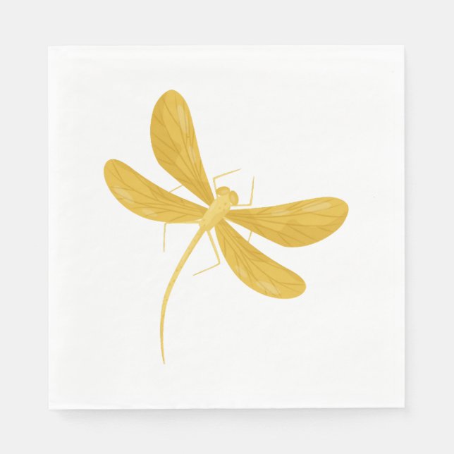 yellow dragonfly napkin (Front)
