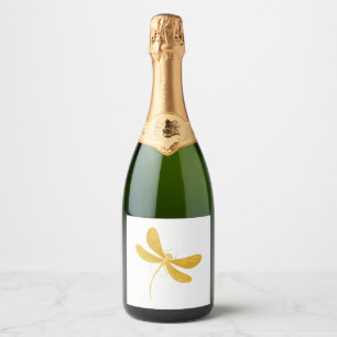 yellow dragonfly sparkling wine label