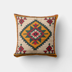 Yellow Dreamscape" Moroccan Kilim Pillows: Cushion