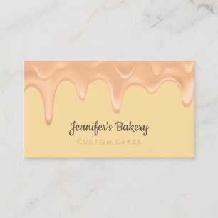 Yellow Drip Cake Decorator Business Card