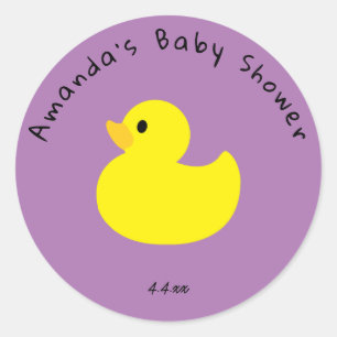 Yellow Duck - Baby Shower Classic Round Sticker
