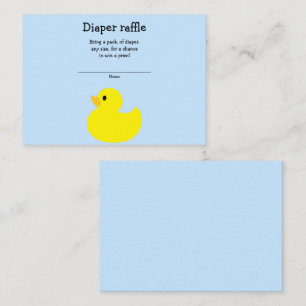 Yellow Duck Diaper Raffle Enclosure Card