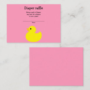 Yellow Duck Diaper Raffle Enclosure Card