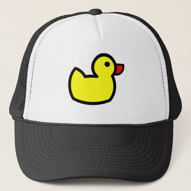 Yellow Duck Drawing Trucker Hat (Front)