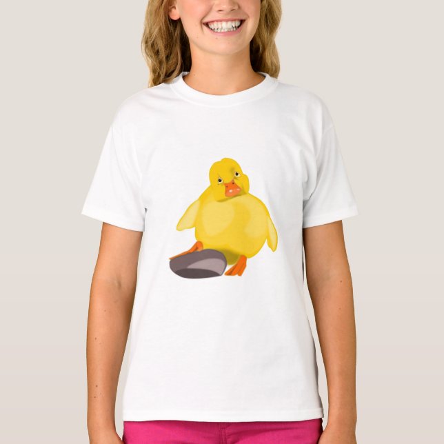 Yellow Duck Kid's T-Shirt (Front)