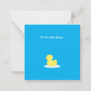 Yellow Duck Mini Thank You Note Card