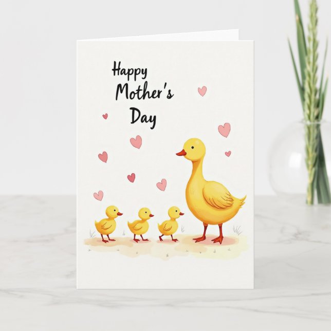 Yellow Duck Mothers Day Card (Front)