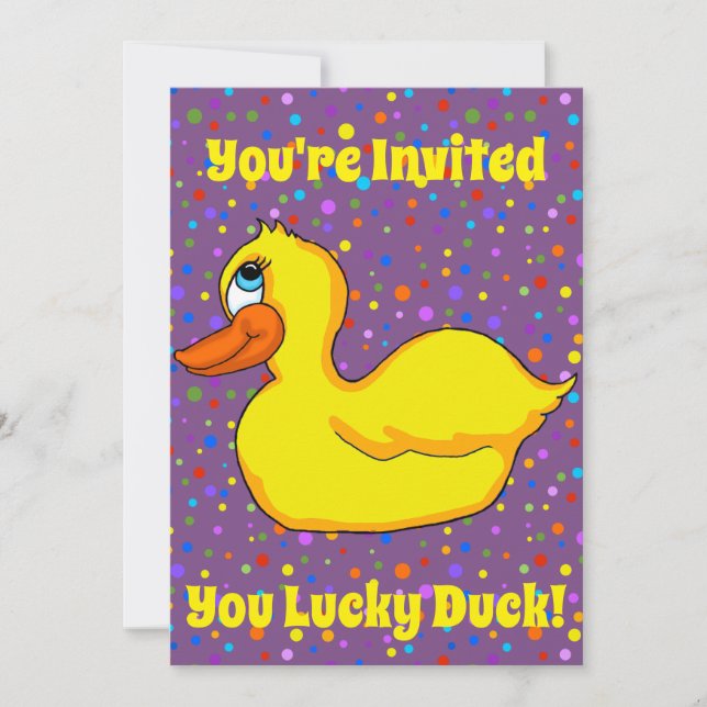 Yellow Duck Party Invitation (Front)