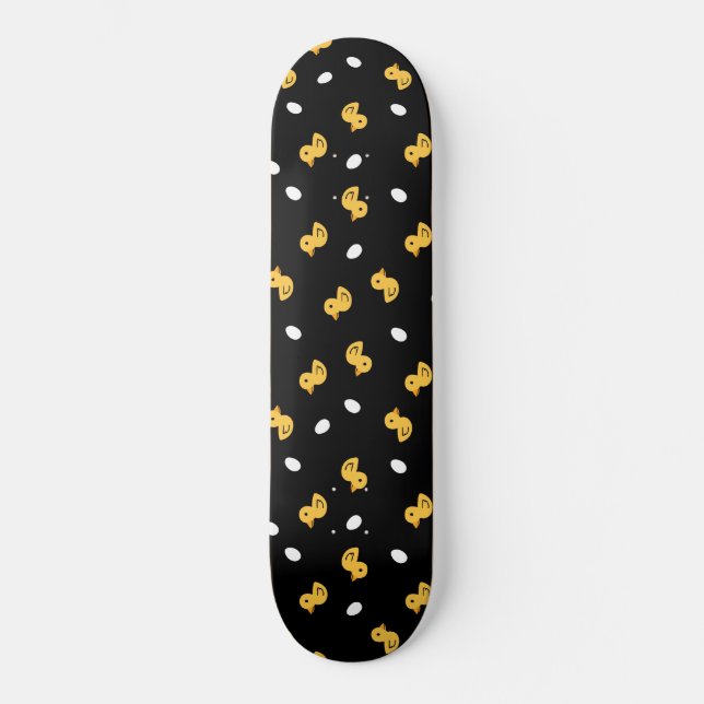 Yellow duck pattern skateboard (Front)