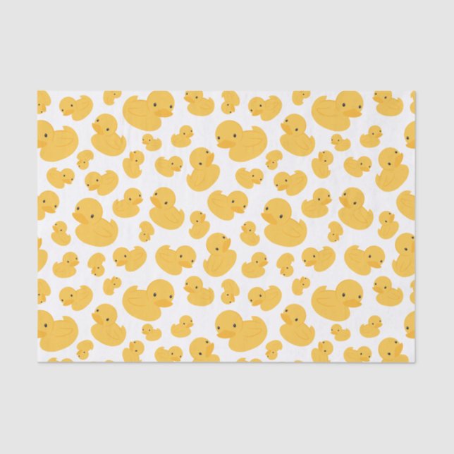 Yellow Duck Patterned Gift Tissue Paper (Front)
