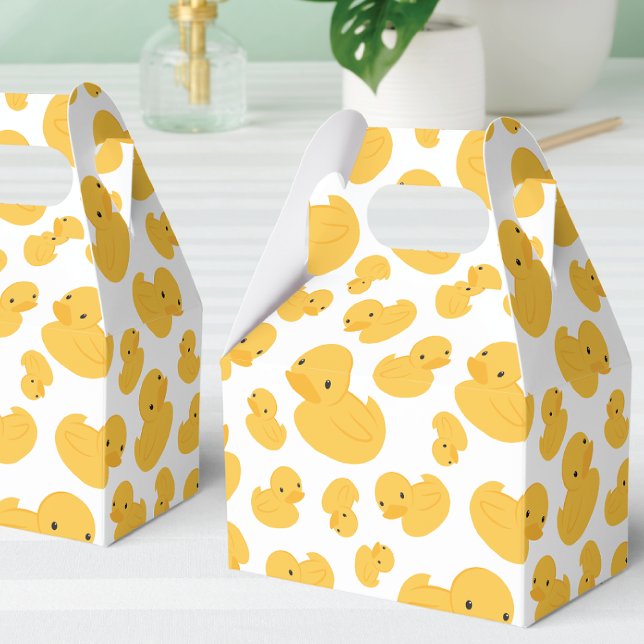 Yellow Duck Patterned Party Favor Box (Creator Uploaded)