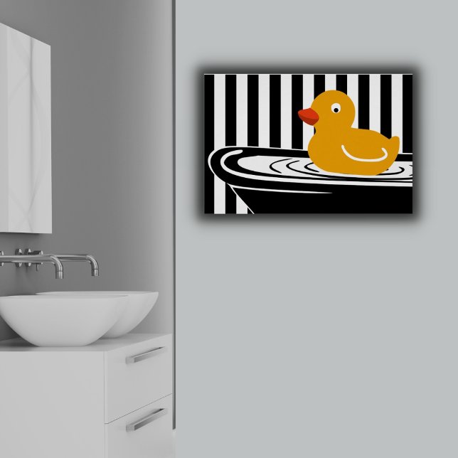 Yellow Duck Swimming In The Bathtub  Poster (Yellow Duck Swimming In The Bathtub Poster)