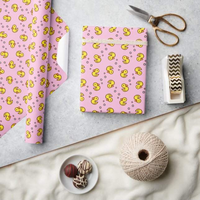 Yellow duck wrapping paper (Crafts)