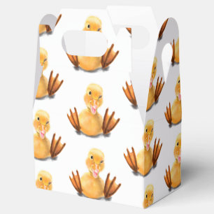 Yellow Duckling Playful Wink Favour Box Smile