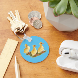 Yellow Ducklings Key Ring