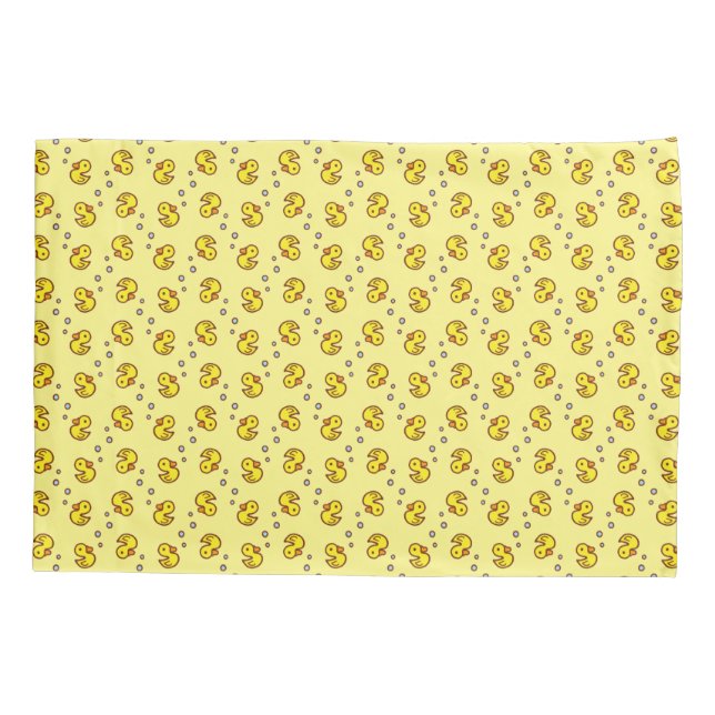 Yellow ducks pillow case (Back)