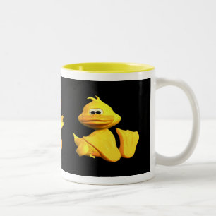 Yellow Ducks Two-Tone Coffee Mug