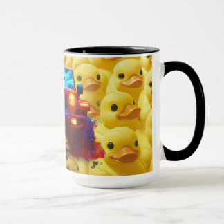 Yellow Ducks with a 4x4 Peep truck Mug