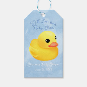 Yellow Ducky Personalised Shower Favour from Baby Gift Tags