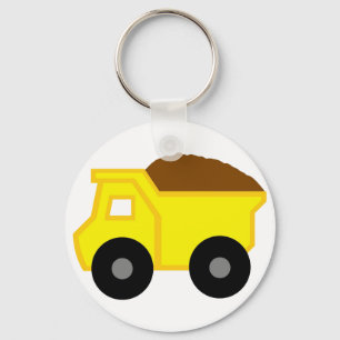 Yellow Dump Truck Key Ring