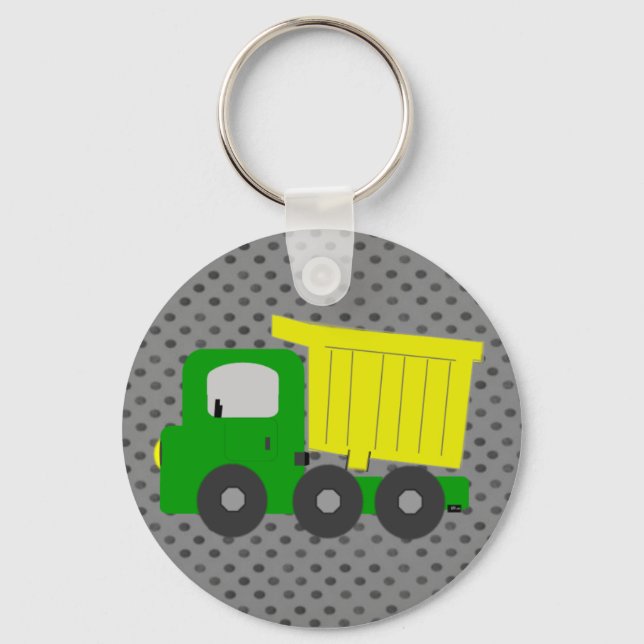 Yellow Dump Truck Key Ring (Front)