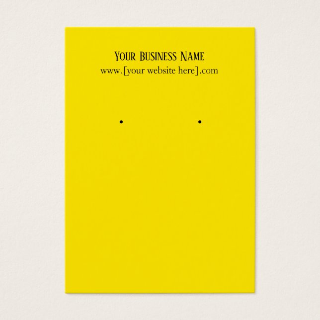 Yellow Earring Business Cards (Front)