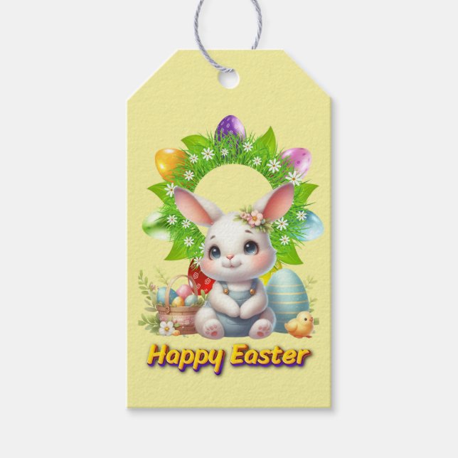 Yellow Easter Season  Gift Tags (Front)