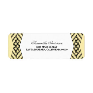 Yellow Elegant Deco Address Labels
