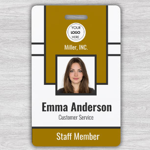 Yellow    Employee Photo ID Company Security ID Badge