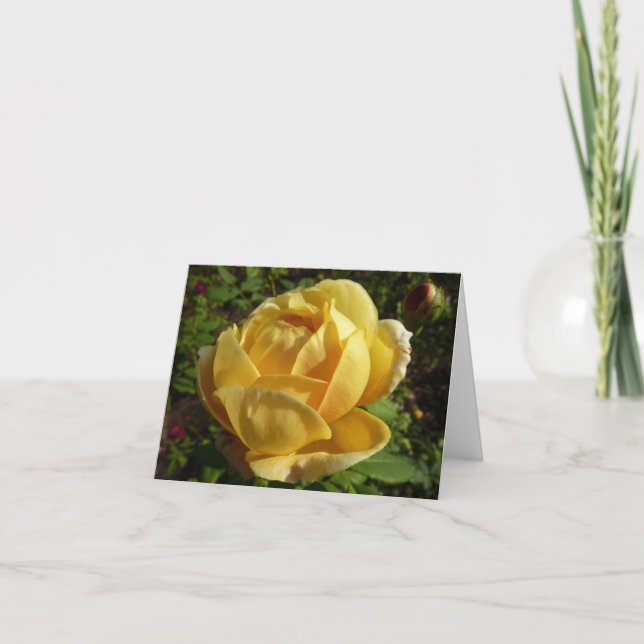 Yellow English Rose Card (Front)
