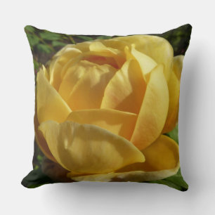 Yellow English Rose Cushion