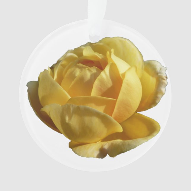 Yellow English Rose Ornament (Front)