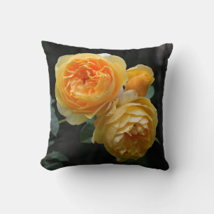 Yellow English Roses Cushion