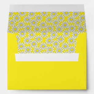 Yellow Envelope, White Daisy Lined Envelope