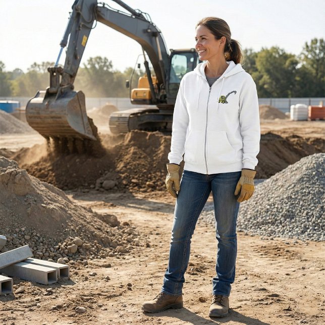 Yellow Excavator Construction Machinery Hoodie (Creator Uploaded)