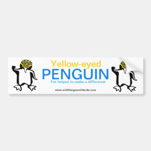 Yellow-eyed PENGUIN - Wildlife - Bumper Sticker